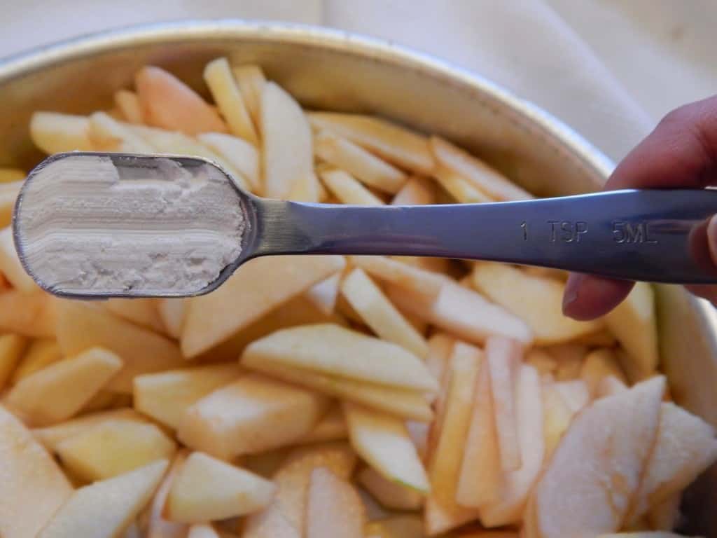 Apple Crisp Recipe adding the cornstarch