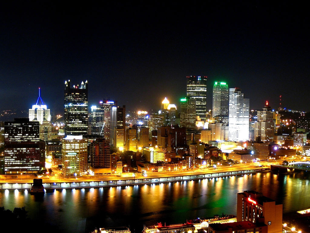 View from high atop Mount Washington in Pittsburgh.