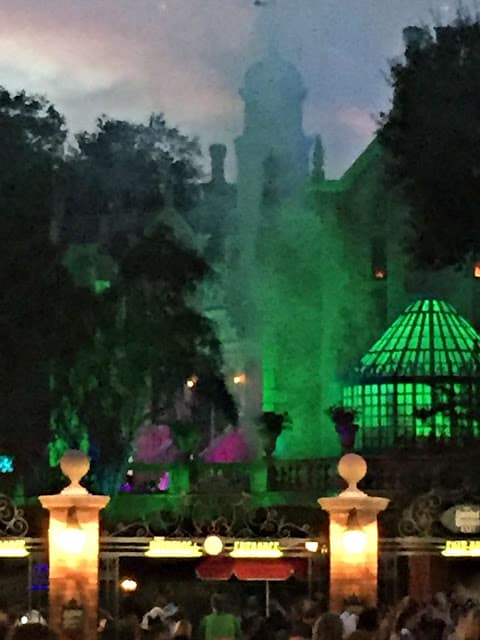 haunted mansion at night