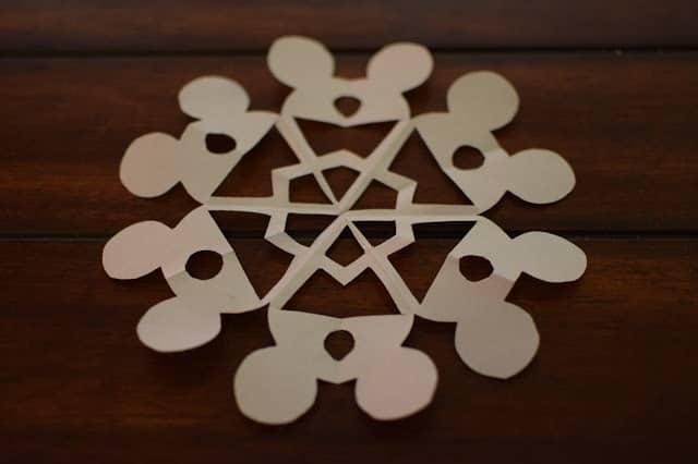Disney Mickey Mouse Paper Snowflake Craft Tutorial