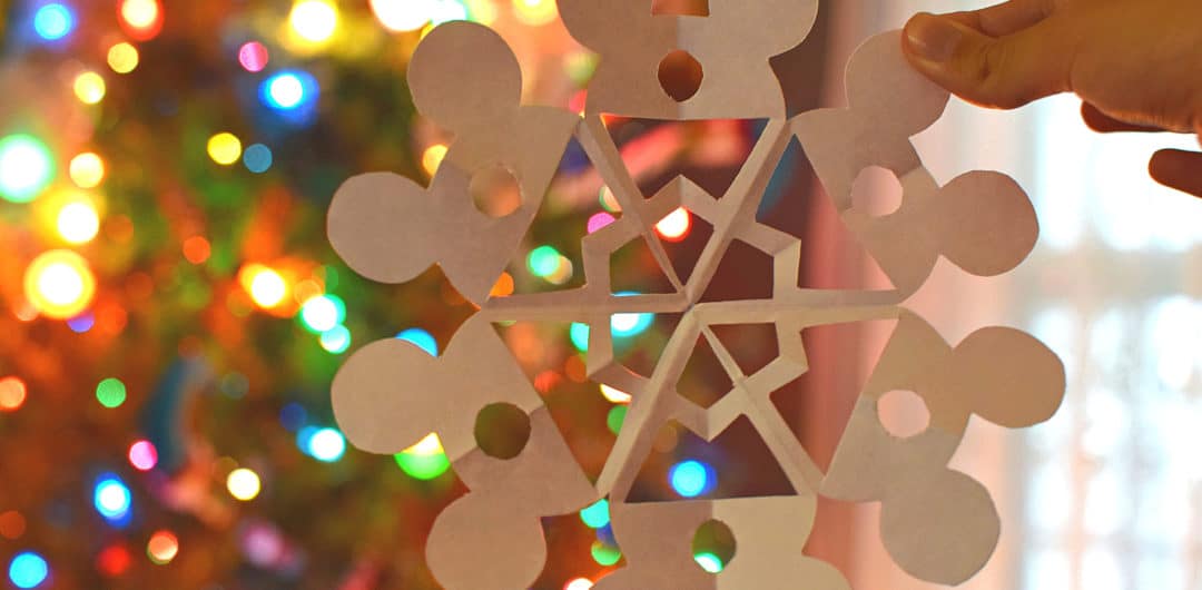Disney Mickey Mouse Paper Snowflake Craft Tutorial