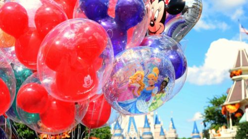 Balloons on Main Street U.S.A. at Magic Kingdom Walt Disney World things not to pack for Walt Disney World