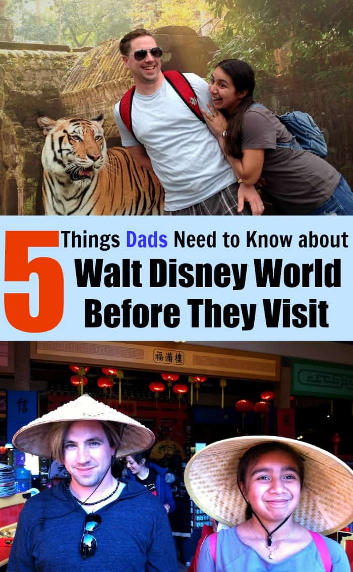 Is Dad taking the kids to Disney World? From where to relax to where to get a beer, here are five important things Dads need to know BEFORE they visit Disney World! #Disney #travel #DisneyDads #familyTravel #LoveFL #VisitFL #Orlando