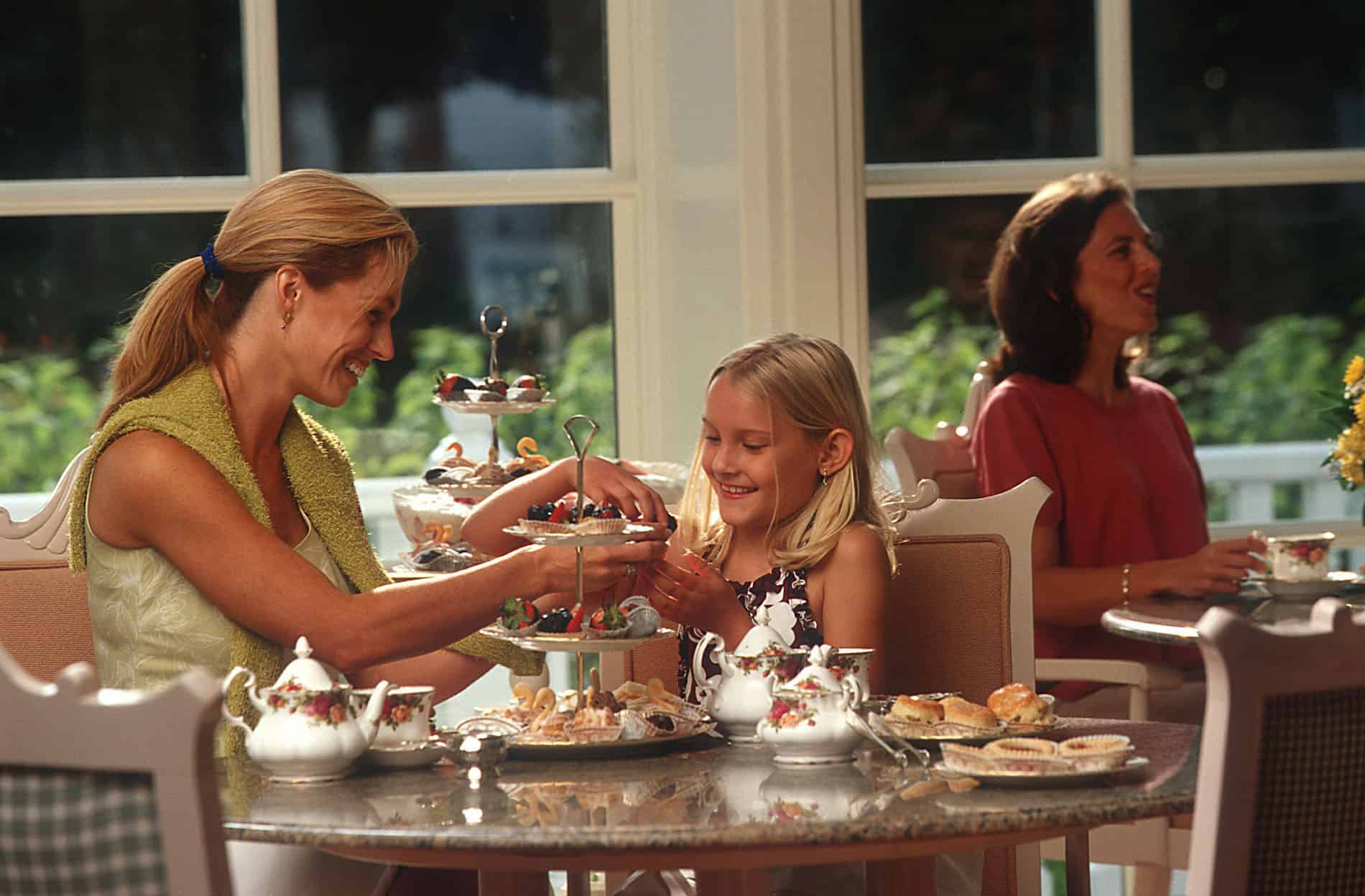 TEA FOR TWO! Daily afternoon tea is a special affair at Disney's Grand Floridian Resort & Spa at Walt Disney World Resort. The tradition is observed in the resort's Garden View Lounge with fine china, finger sandwiches and pastries. 