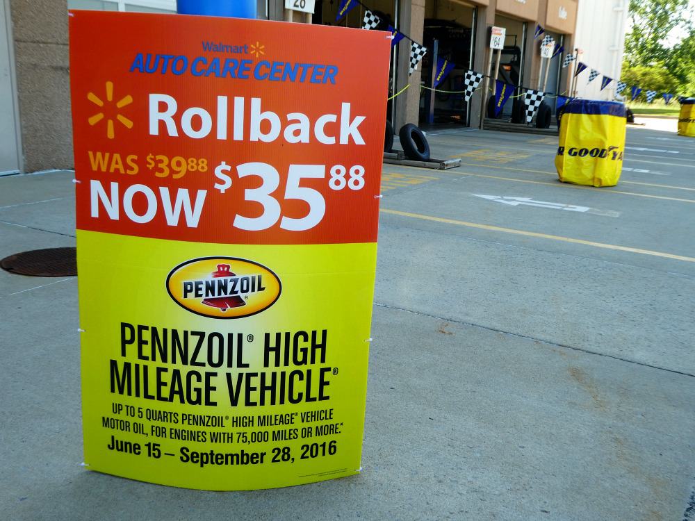 Penzoil High Mileage Vehicle Rollback
