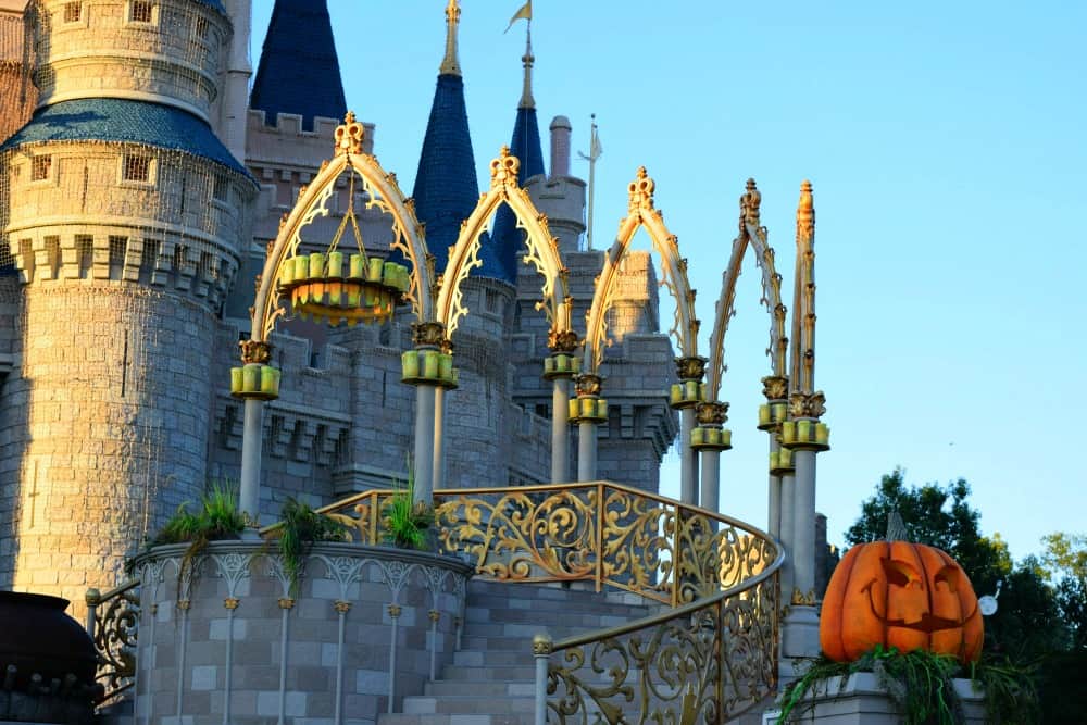 Mickey's Not So Scary Halloween Party Magic Kingdom Cinderella Castle pumpkin October Halloween