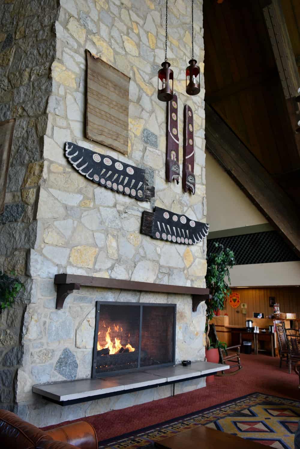 Hueston Woods Lodge Lobby Fireplace