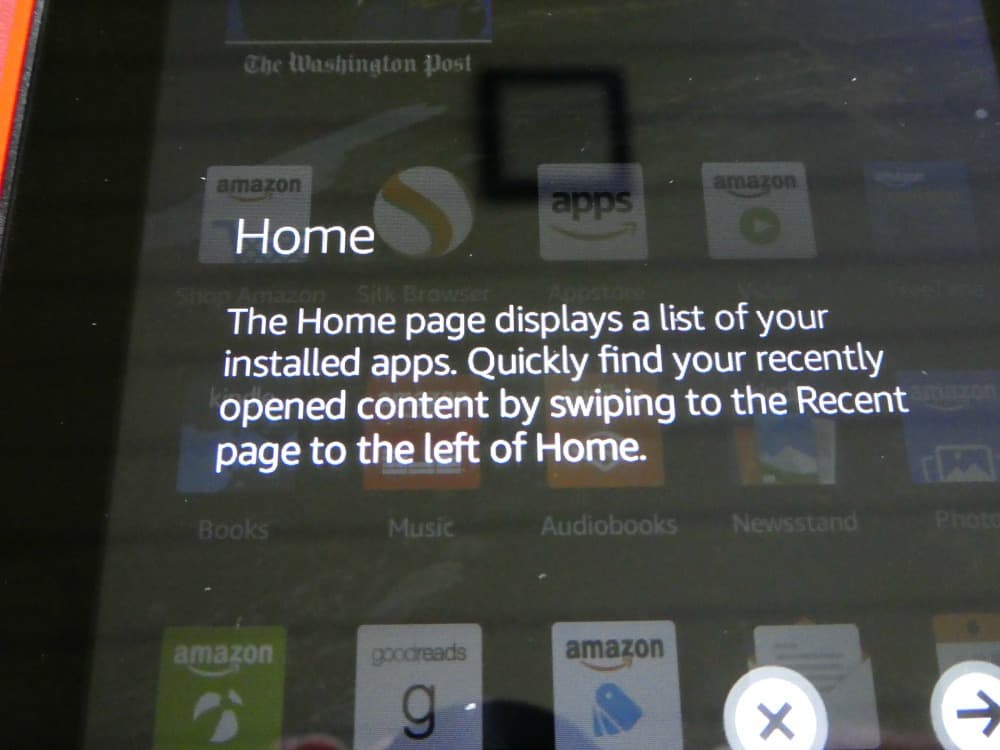 Kindle fire Home Screen