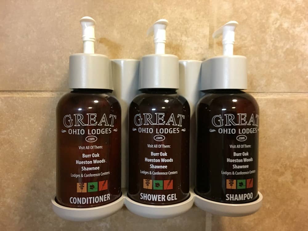 Burr Oak Lodge toiletries