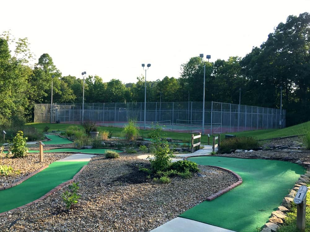 Burr Oak Lodge activities tennis mini golf