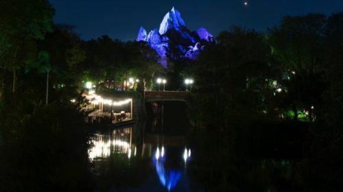 Expedition Everest at night