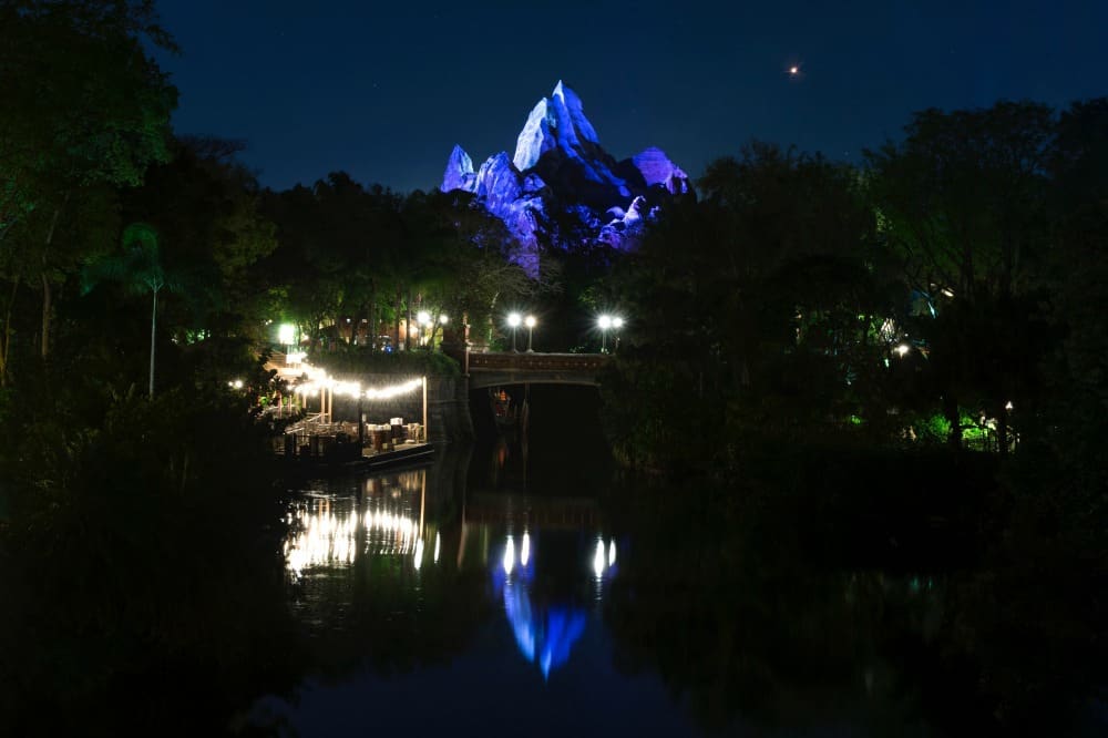 Expedition Everest at night