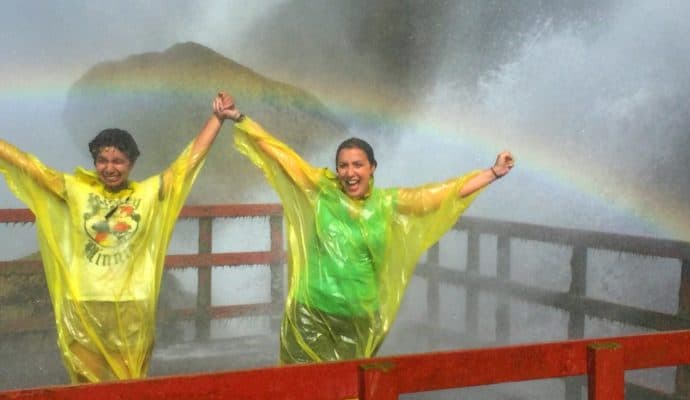 The Hurricane Deck at Cave of the Winds in Niagara Falls, NY. We got a rainbow! Photo Credit: Steven Locke