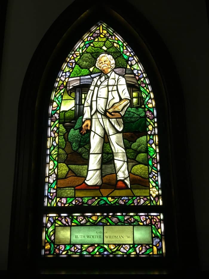 Finger Lakes Mark Twain stained glass