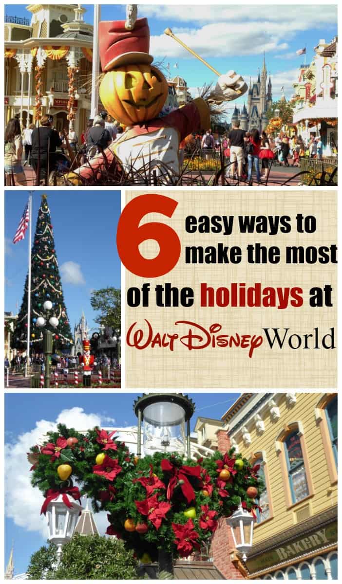 6 easy ways to make the most of the holidays at Walt Disney World! Planning tips, navigation tips, and hotel/condo tips!