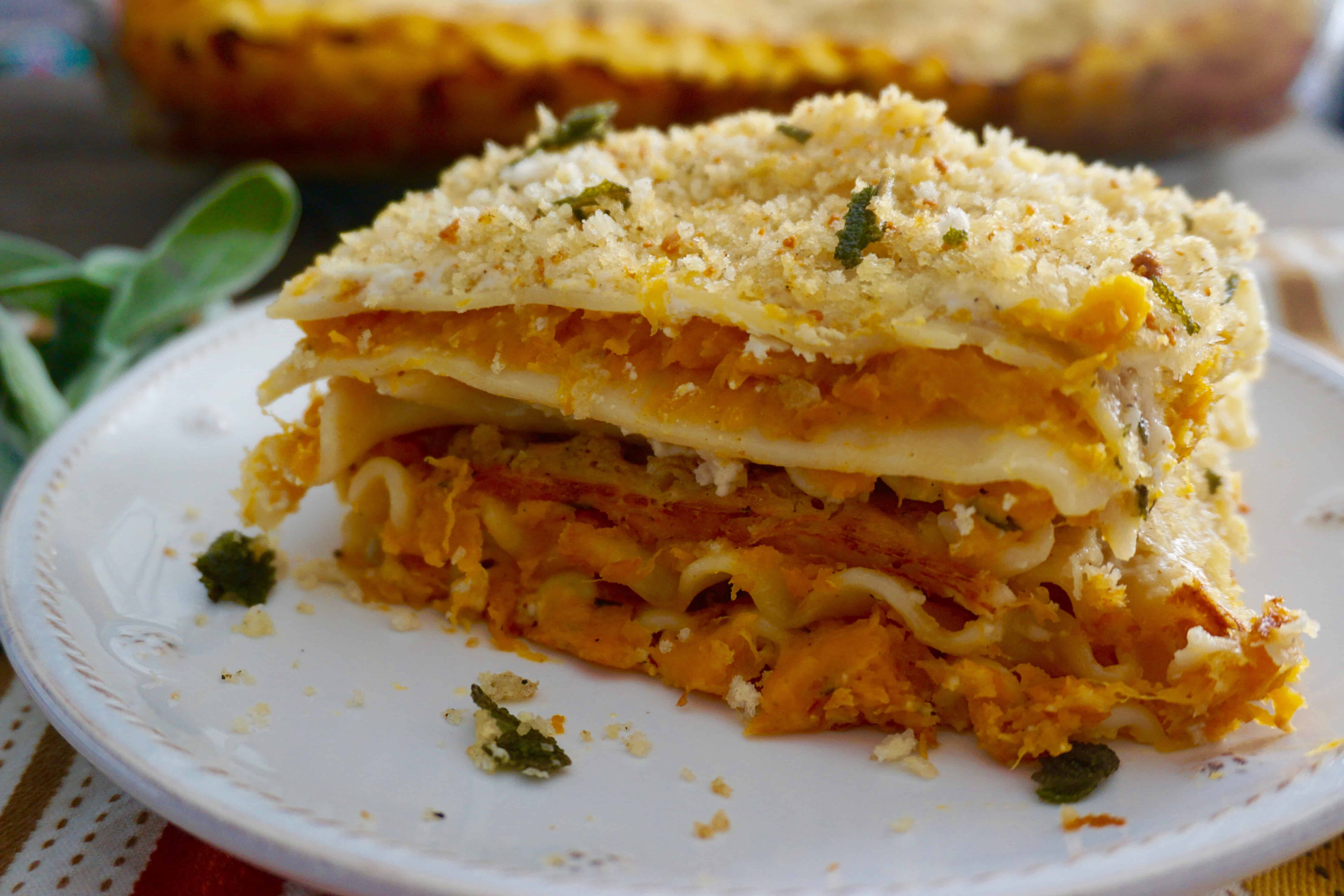 Butternut Squash Goat Cheese Lasagna
