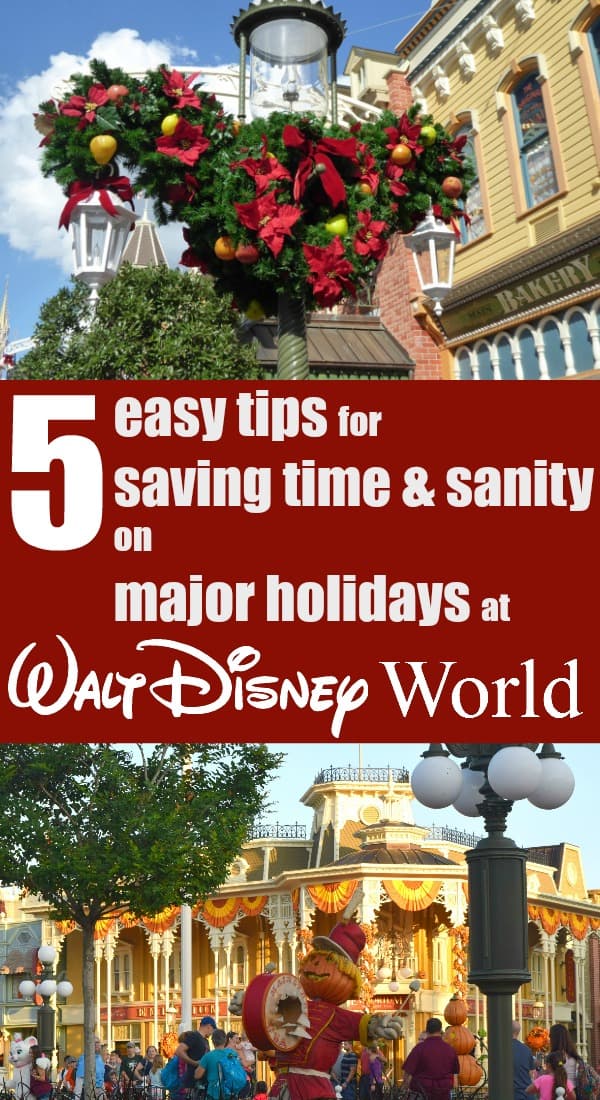 Concerned with breaking the bank or losing your sanity on major holidays at Walt Disney World? Here's 5 easy tips to follow to give you back both.
