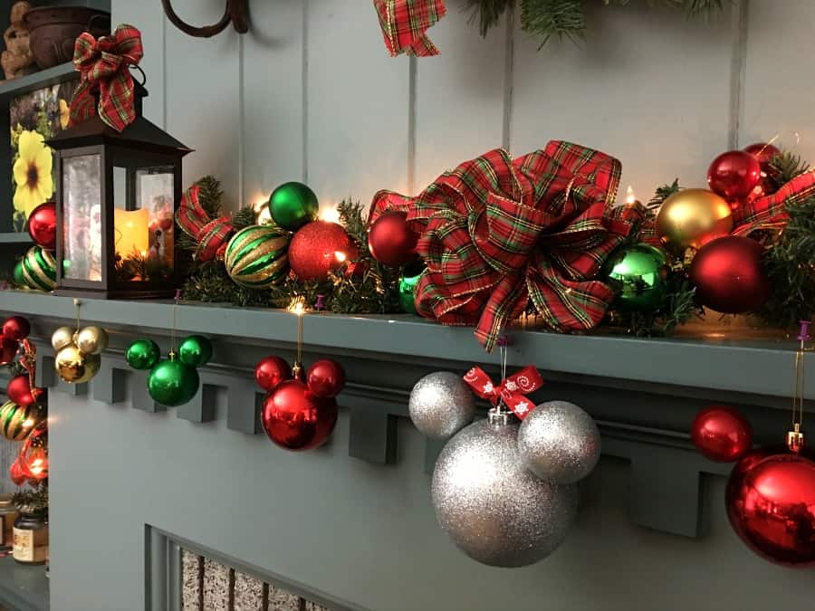 mickey-ornaments-mantle-left-side