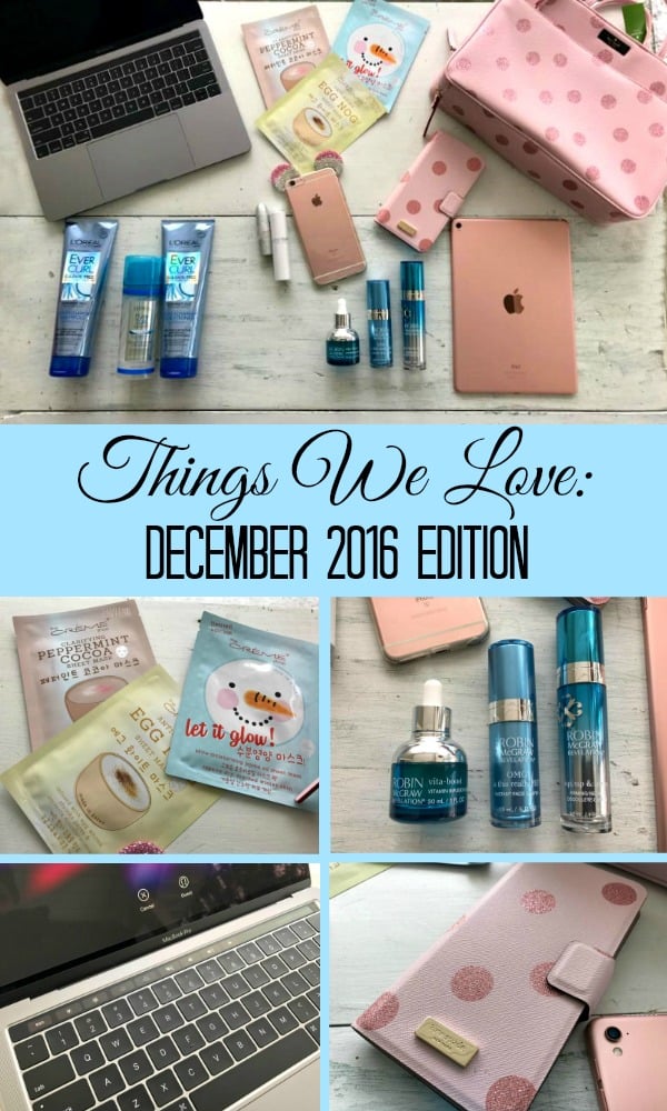 The things we love for December 2016 are all about glitter, sparkle, and shine -as well as high tech and functionality. Need sparkly inspiration? Here's our fave products for December 2016!