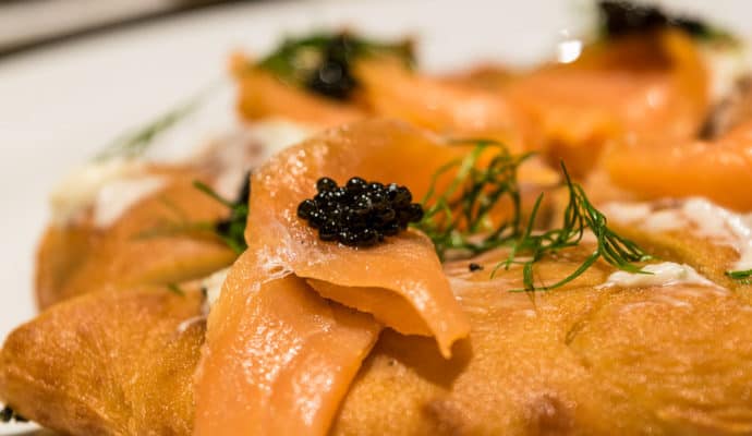 Braddock's Pittsburgh Brasserie Smoked Salmon Flat Bread