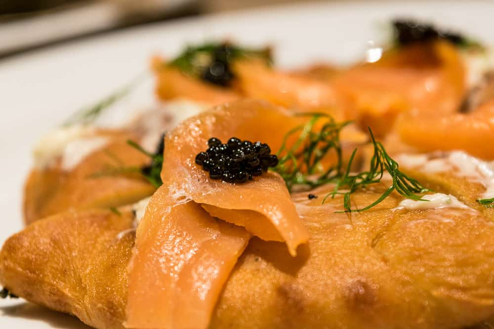 Braddock's Pittsburgh Brasserie Smoked Salmon Flat Bread