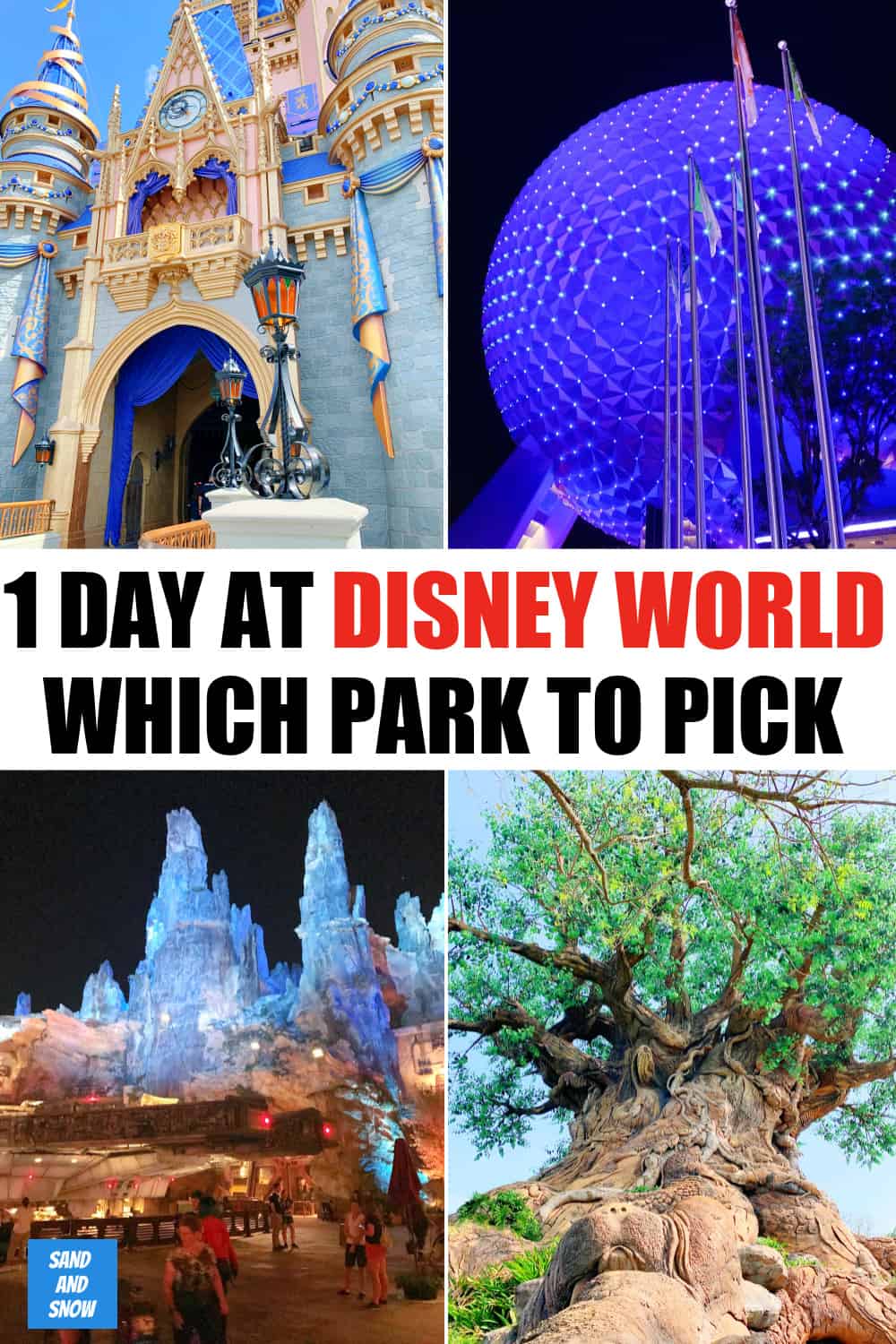 Only have one day to spend at Disney World and not sure which park to choose? From which park is best for families, to nostalgia, to thrill rides, here's everything you need to help you pick. #DisneyWorld #WDW #DisneyParks #DisneyPlanning #familytravel