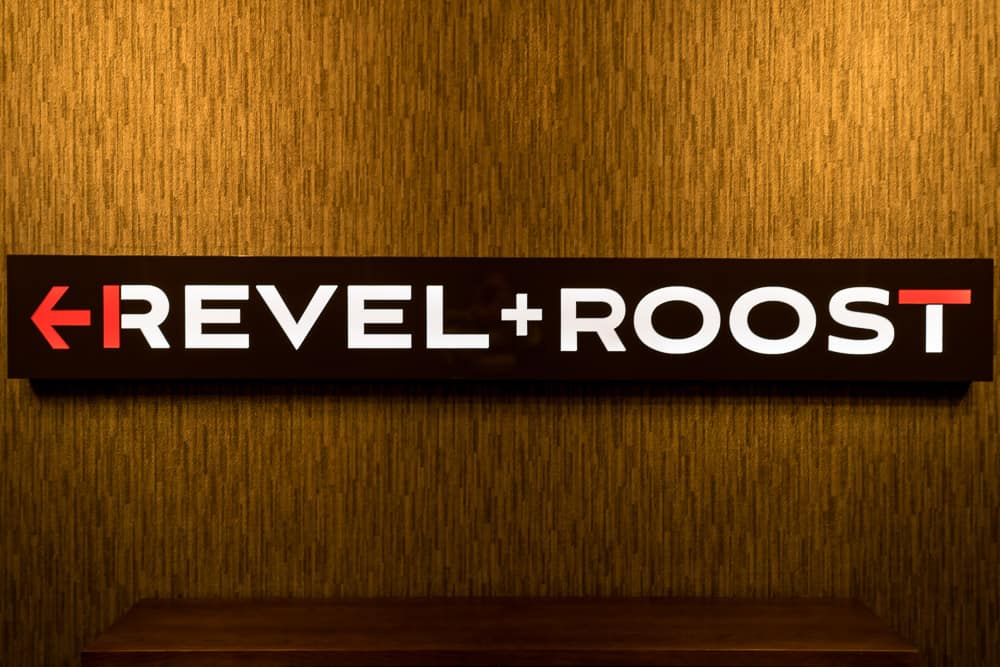 Revel + Roost sign