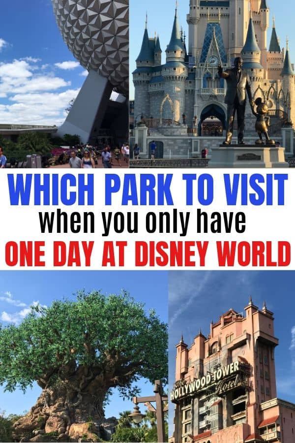 Headed to Walt Disney World for one day and not sure which park to visit? From tips to narrow it down to how to maximize your time in the park, here's the scoop on the best Disney World park for one day. #Disney #Travel #WDW #DisneyWorld #FamilyTravel #DisneyPlanning #DisneyTips