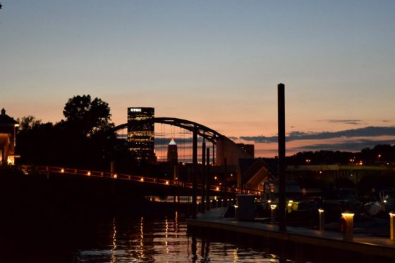 Places to Watch Sunsets in Pittsburgh - Southside Works sunset in Pittsburgh