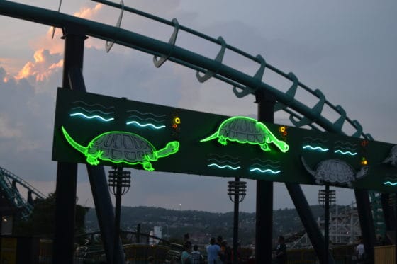 Places to Watch Sunsets in Pittsburgh -turtle ride Kennywood Park