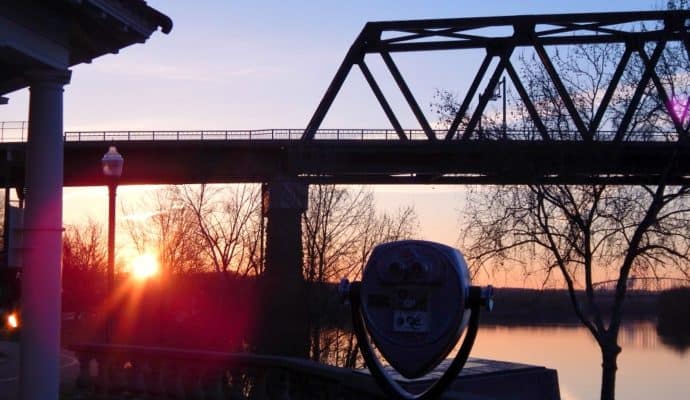 Marietta, Ohio at sunrise