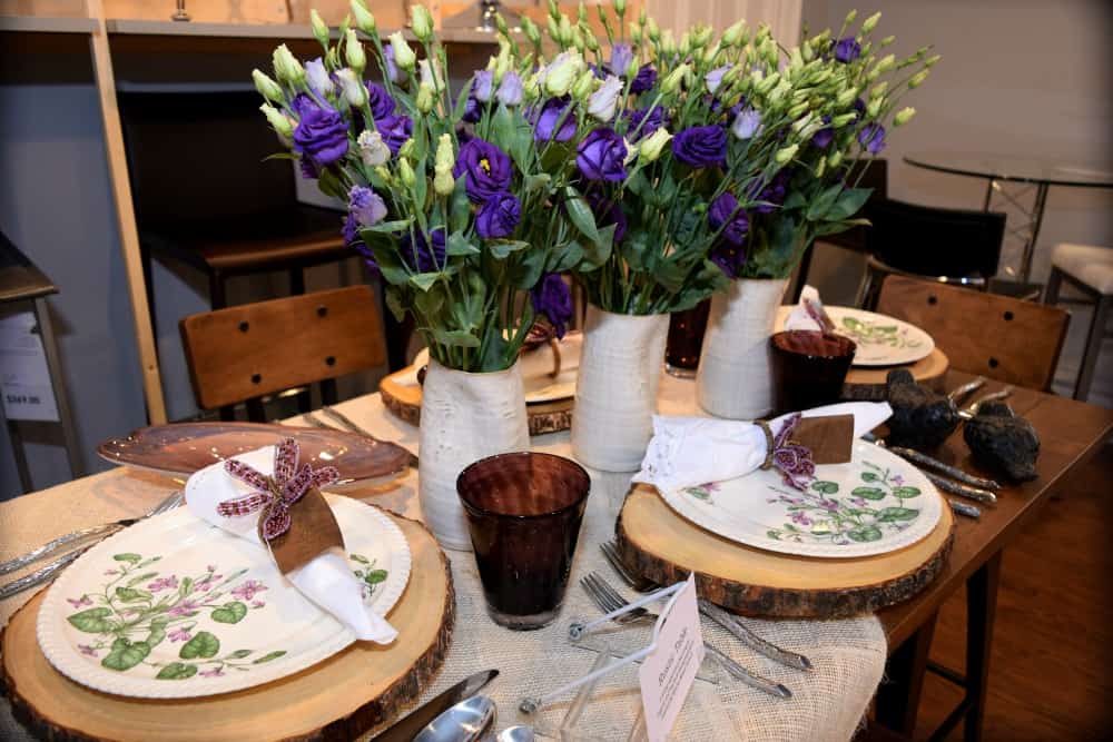 PerLora tablescape ideas Rustic Table