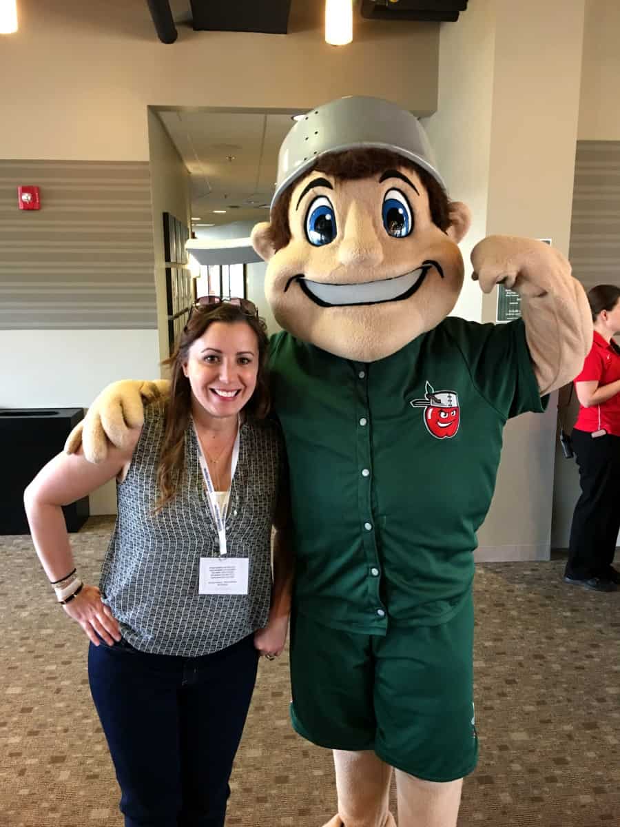 Johnny Appleseed, the mascot for the Fort Wayne Tincaps.