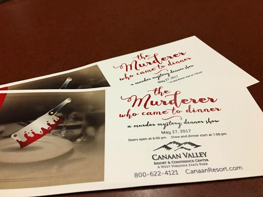 Canaan Valley Resort Murder Mystery Dinner