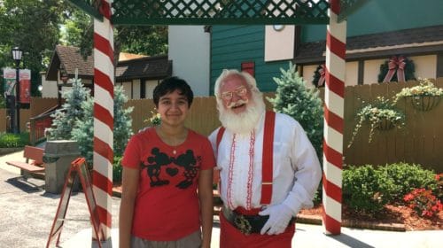 Meeting Santa Claus at holiday world is only one of the many fun things to do for teens!