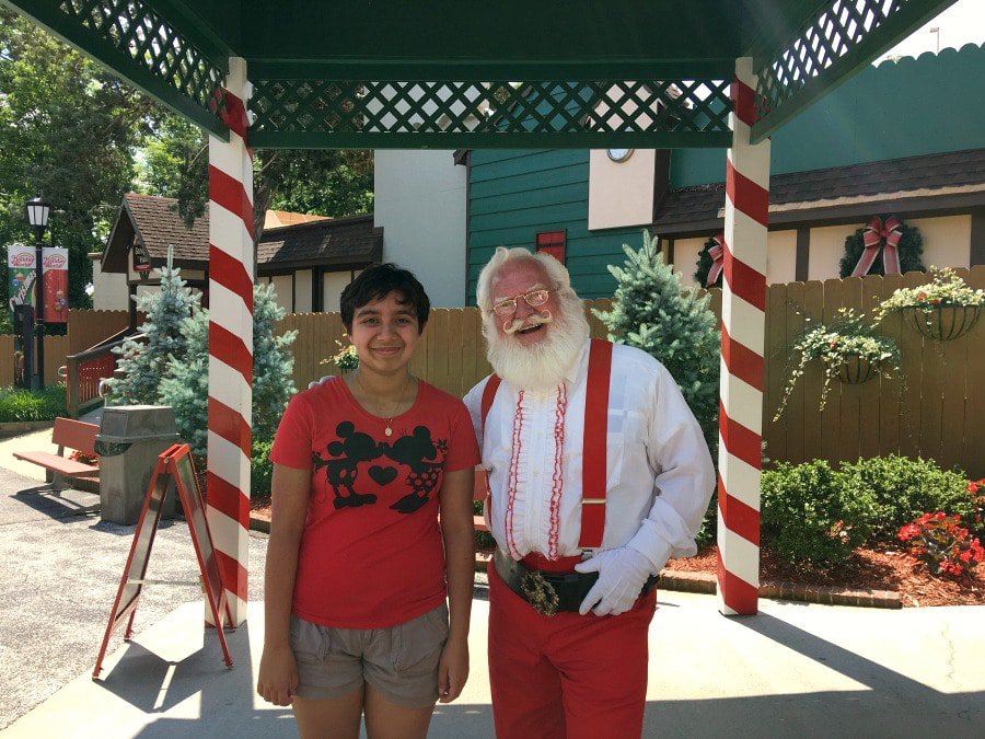 Meeting Santa Claus at holiday world is only one of the many fun things to do for teens!