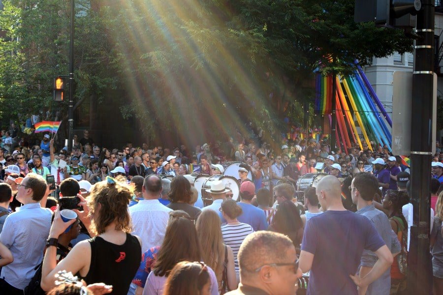 double rainbow at 2017 Nation's Capital Pride Fest Parade
