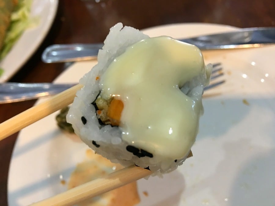 Veggie sushi at Basil Asian Bistro.
