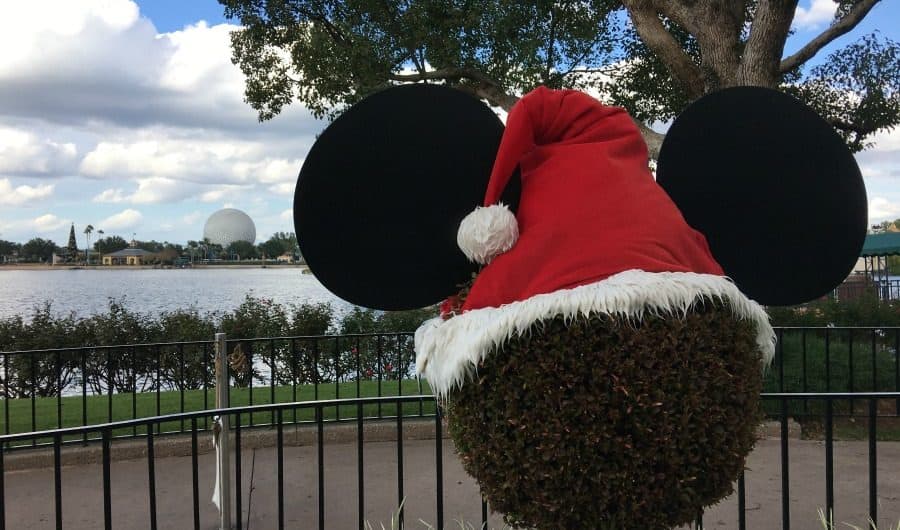 The World Showcase in Epcot is filled with holiday decorations!