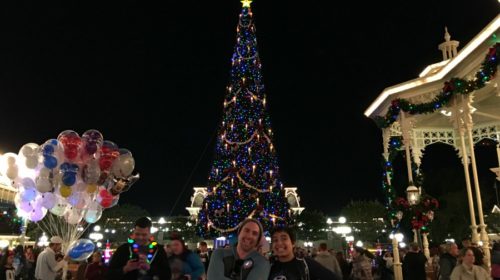 The giant Christmas tree on Main Street U.S.A. in Magic Kingdom.