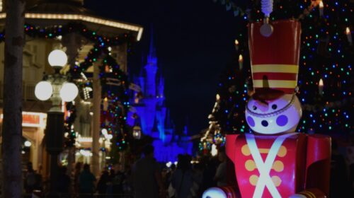 Disney World and Magic Kingdom at Christmastime