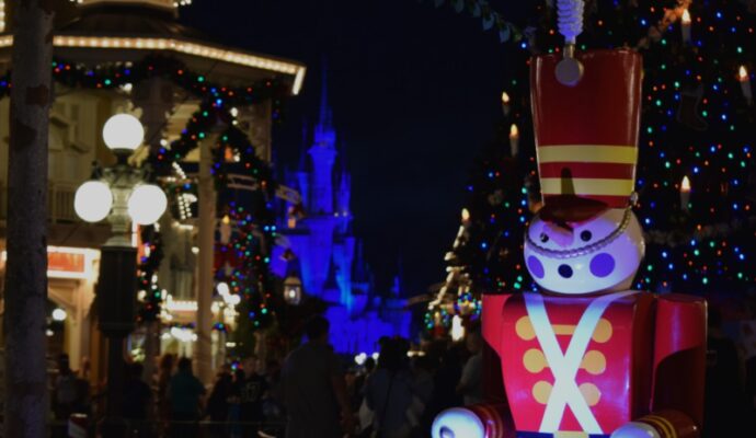 Disney World and Magic Kingdom at Christmastime