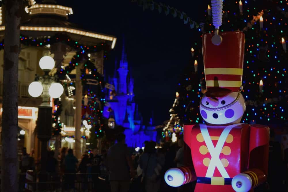 Disney World and Magic Kingdom at Christmastime