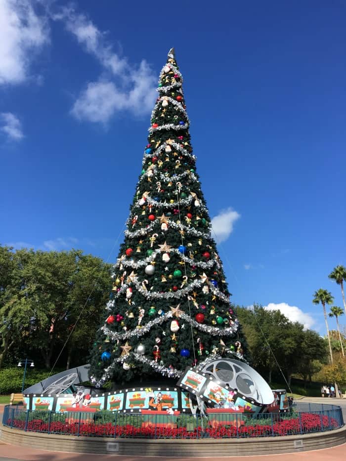 Giant Christmas tree at Disney's Hollywood Studios.