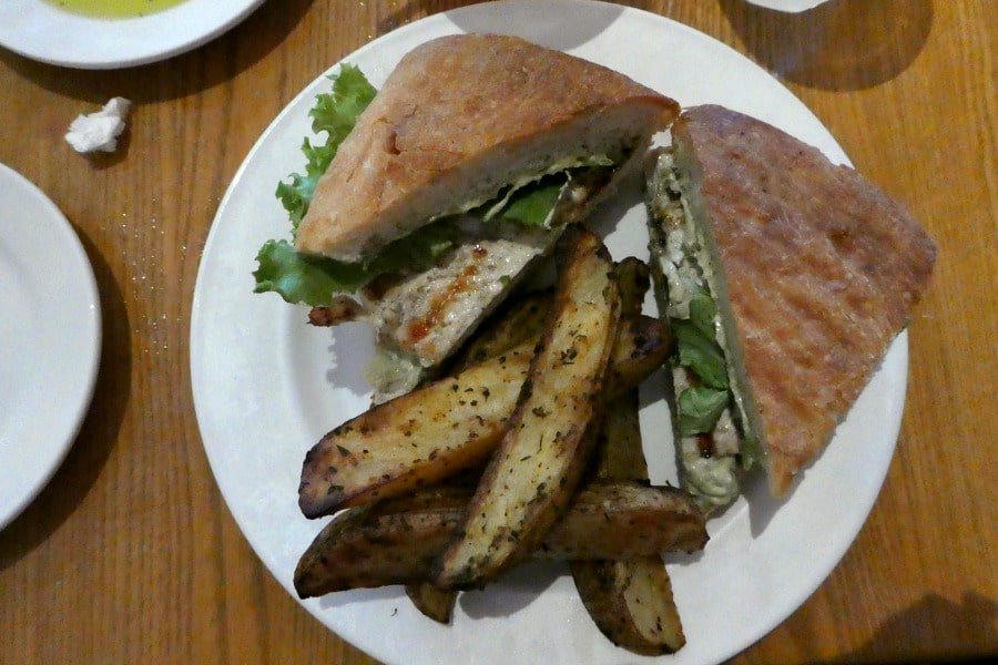 If you love avocados, the Grilled Chicken Avocado Sandwich on fresh Foccacia bread is a must at Broken Rocks. 