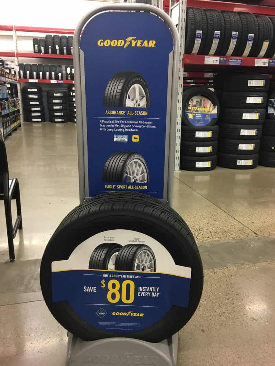 $80 off Goodyear Assurance Weatherready tires at Sam's Club