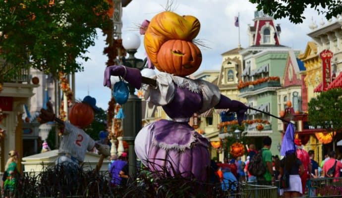 Magic Kingdom Scarecrow at Halloween