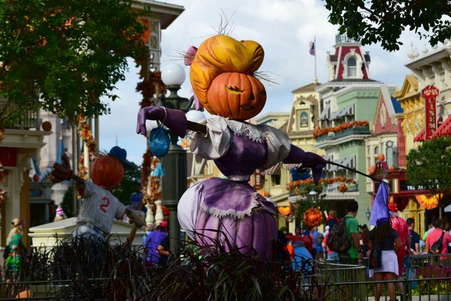 Magic Kingdom Scarecrow at Halloween