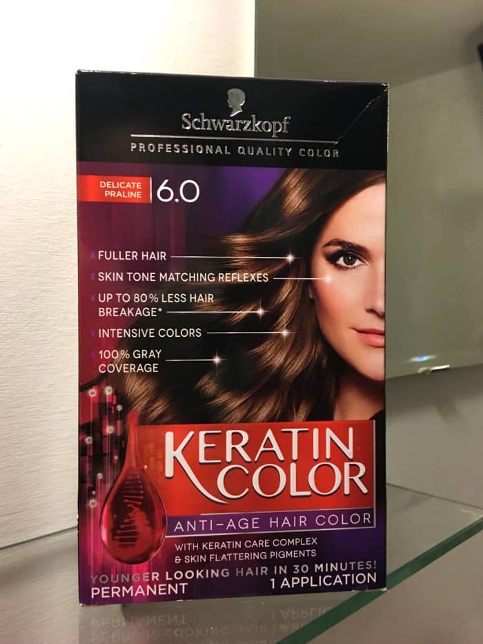 Schwarzkopf Keratin Hair color in 6.0 Delicate Praline.