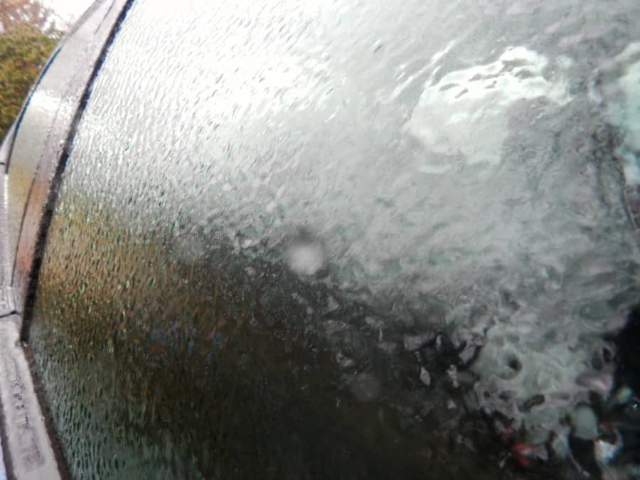 ice on a car window